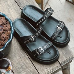 Adriatic Sea At Sunset flat Sandals - Coralina