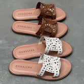 Crystal Bora Bora flat Sandals - Coralina