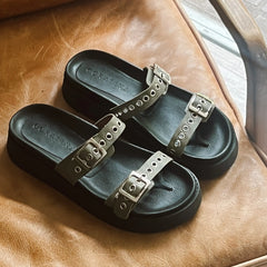 Adriatic Sea At Sunset flat Sandals - Coralina