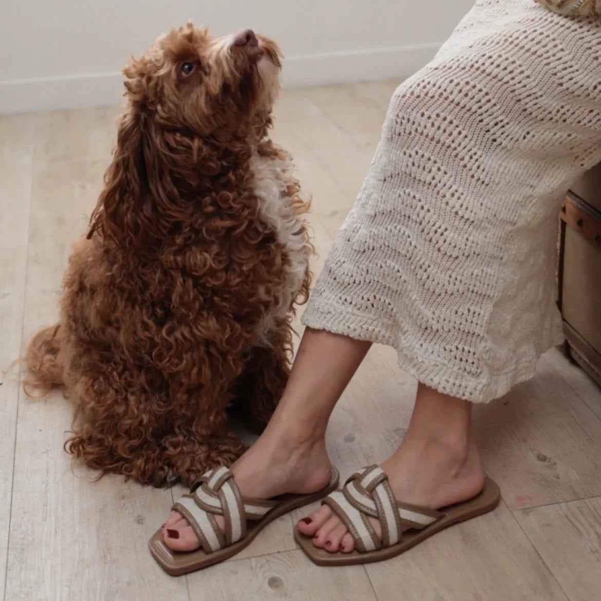 Solar Coast Flat Sandals - Coralina