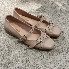 Playa Blanca baletas Planas cuadradas - Coralina