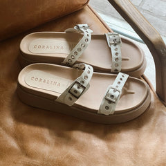 Adriatic Sea At Sunset flat Sandals - Coralina