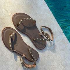 Island Days sandalias planas - Coralina