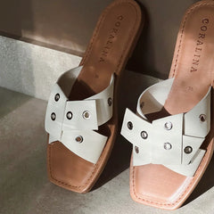 Mermaid Key West Flat Sandals - Coralina 