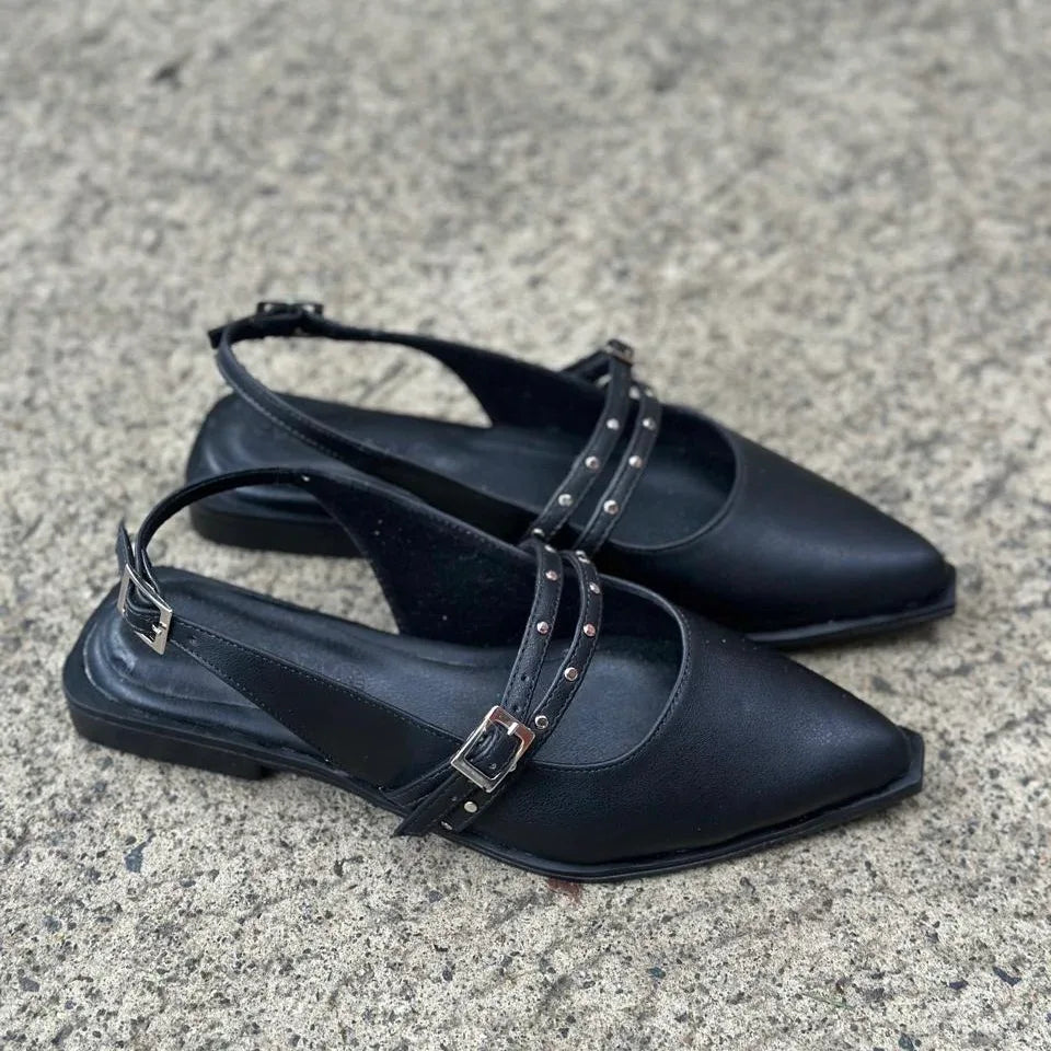 Flecos Baletas Zapatos Stay Ready Baletas Puntuda Negro 34