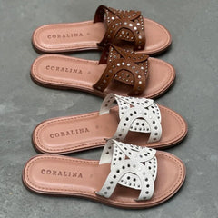 Crystal Bora Bora flat Sandals - Coralina 