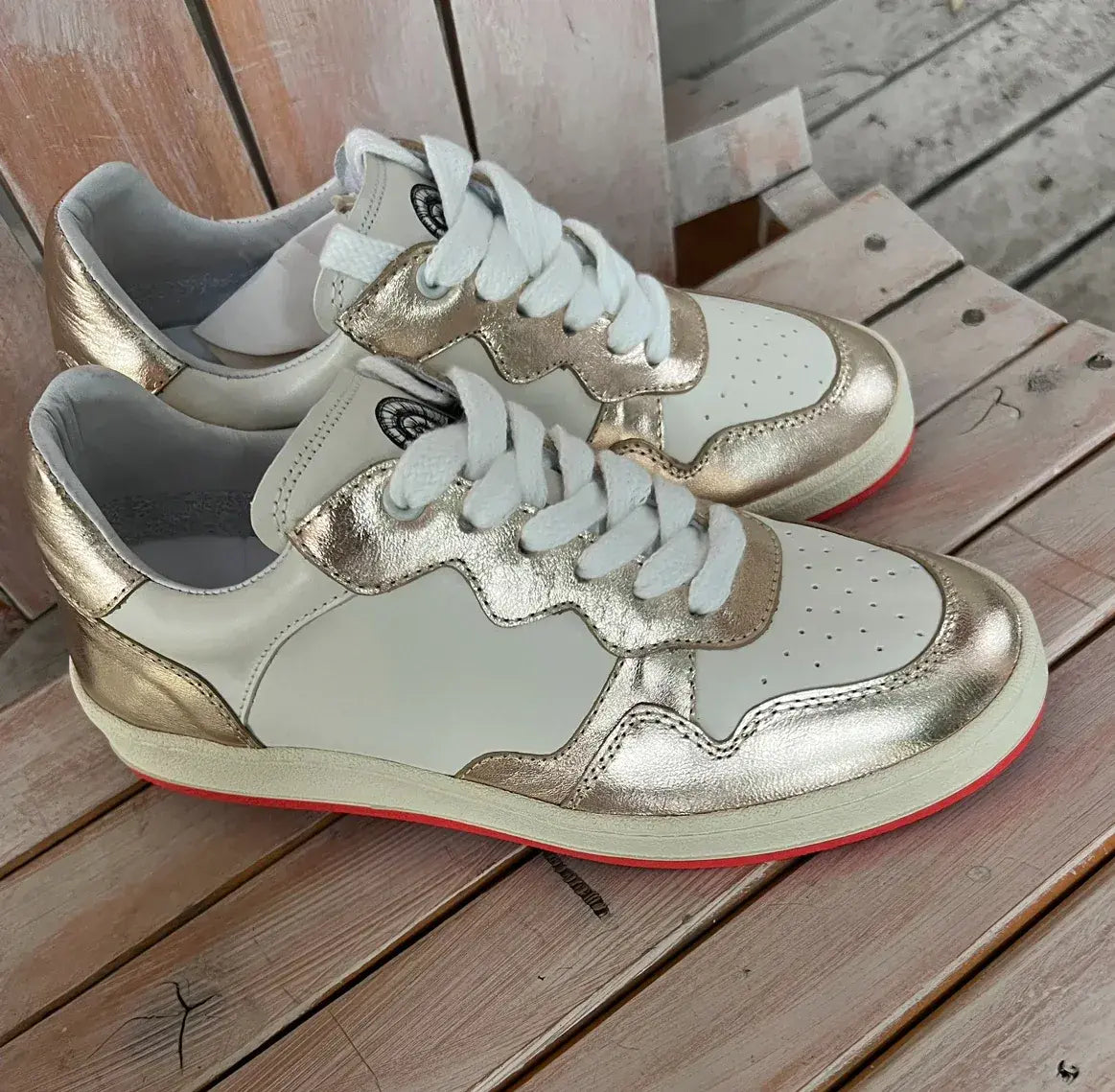 Blue Sky  leather  Sneakers - Coralina 