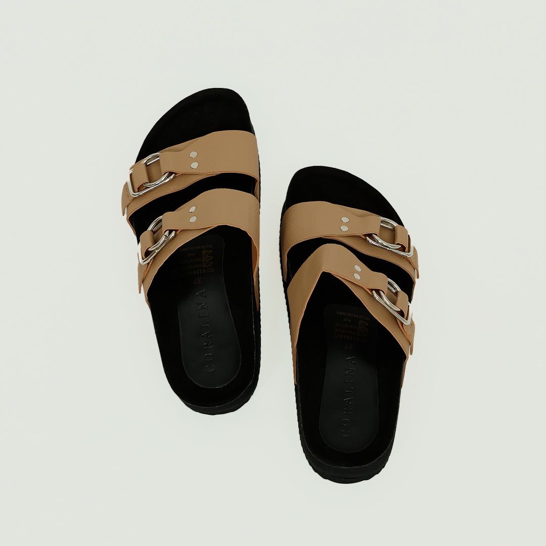 Río Waves Flat Sandals - Coralina 