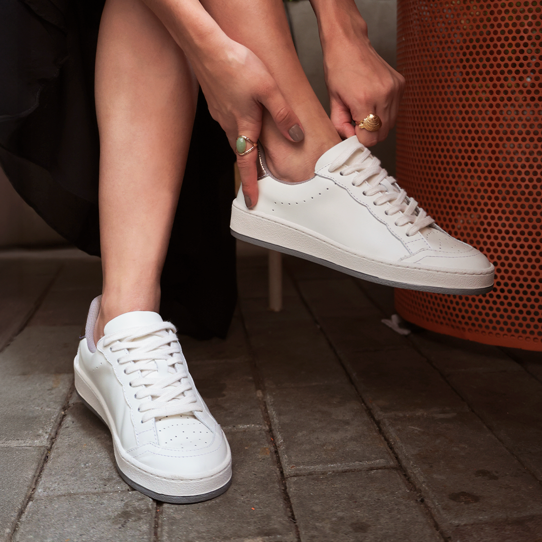 Shining heart leather Sneakers - Coralina 
